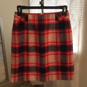 Boden: Red Plaid Skirt - Size 2